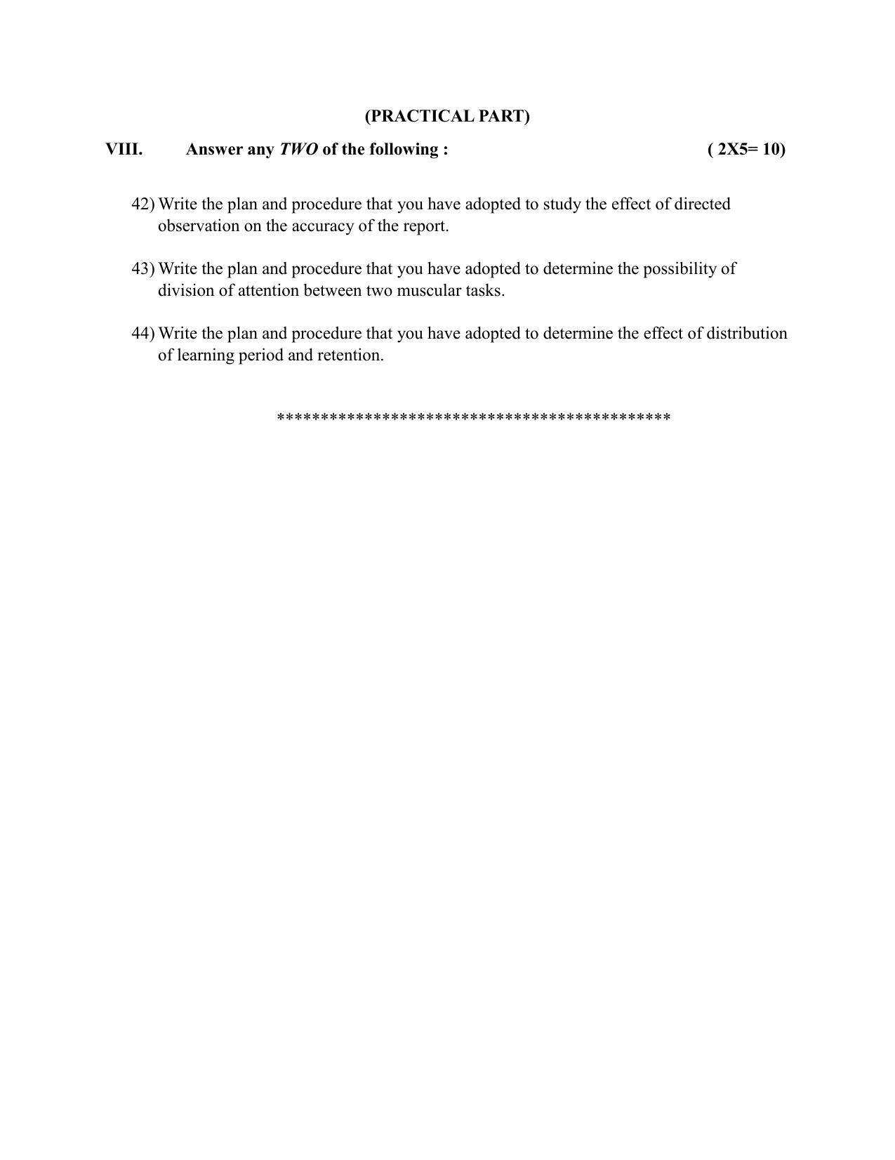 Karnataka 1st PUC Psychology English Model Question Paper 2025 - Page 5