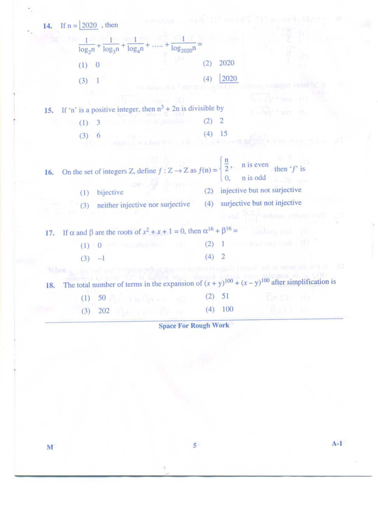 KCET Mathematics 2009 Question Papers - Page 5