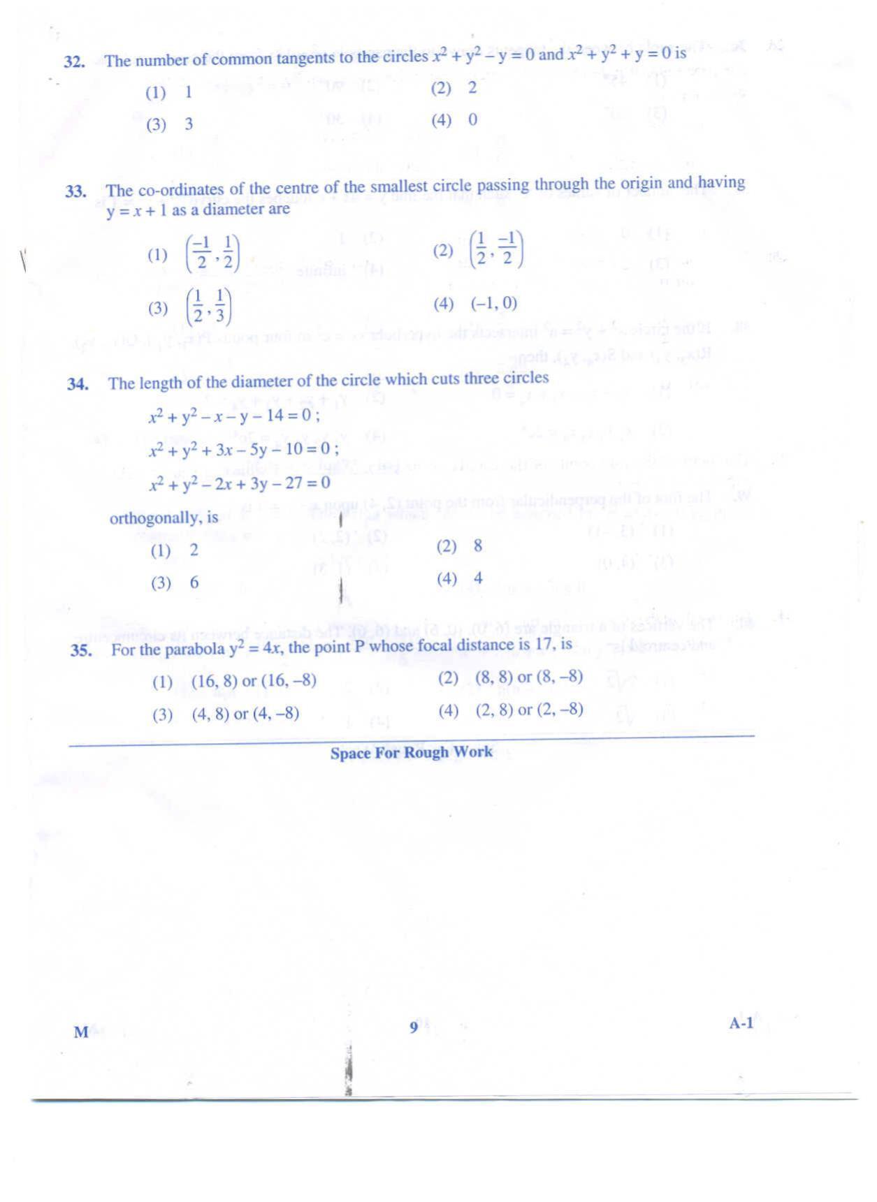 KCET Mathematics 2009 Question Papers - Page 9