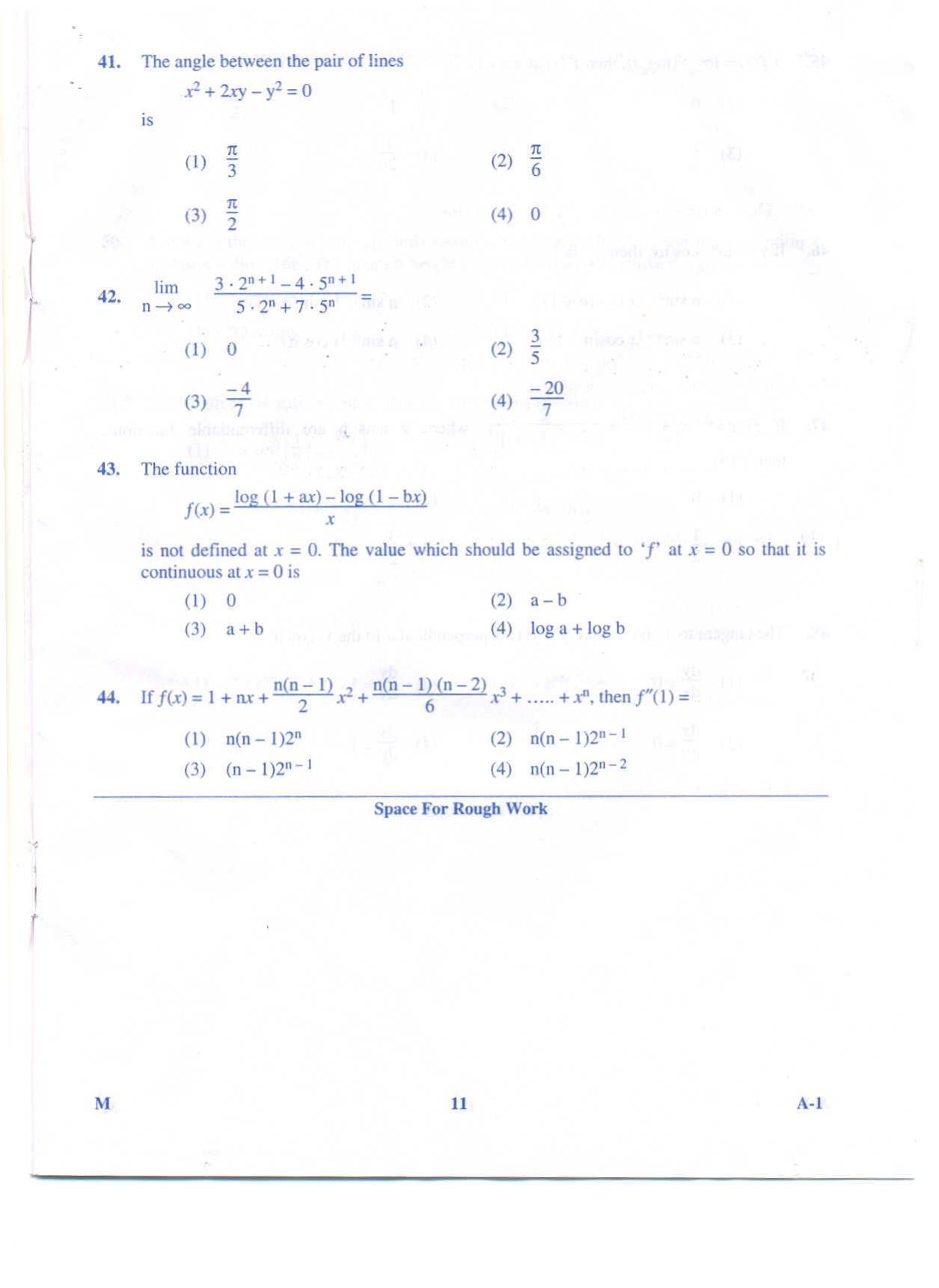 KCET Mathematics 2009 Question Papers - Page 11