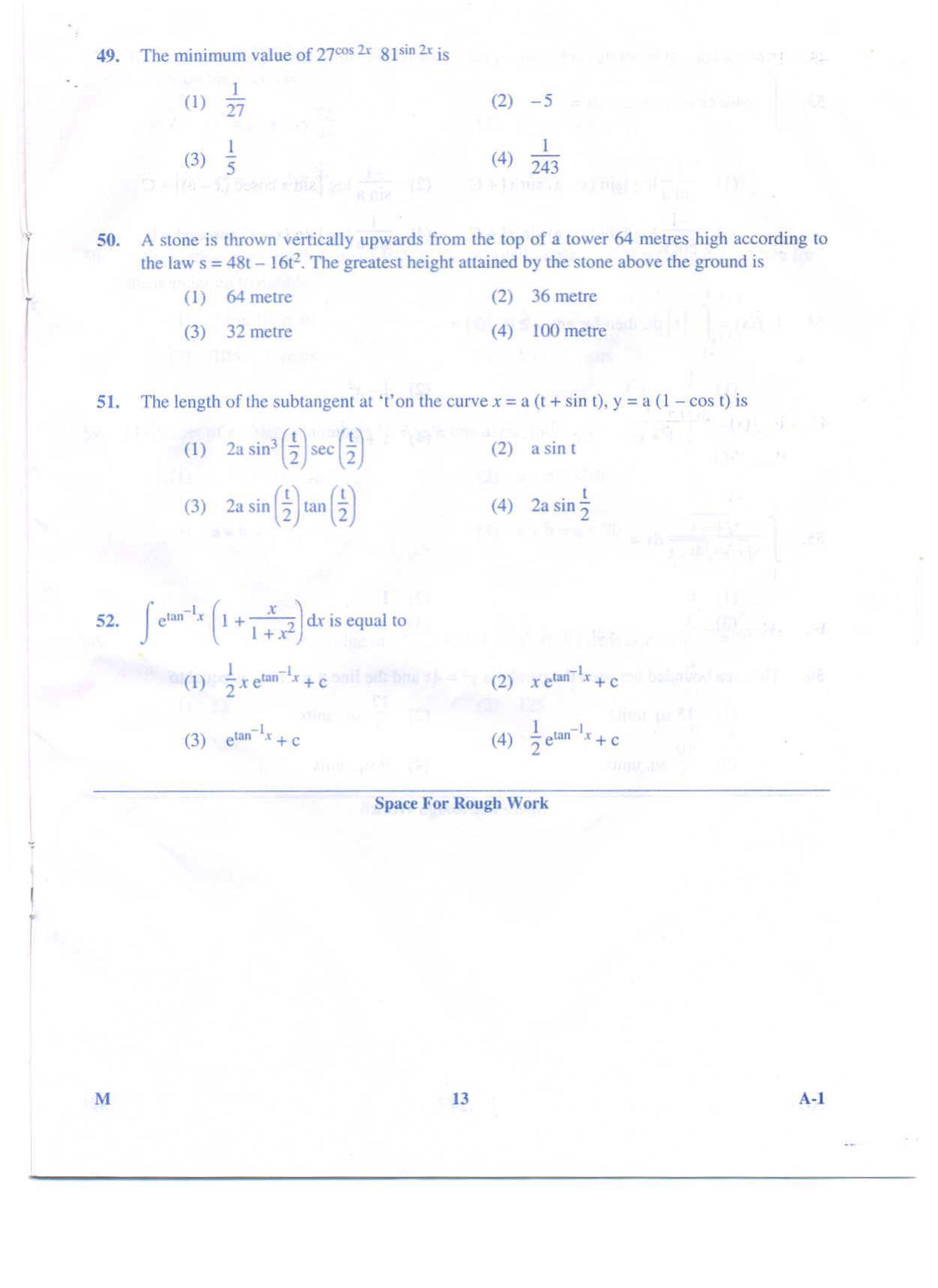 KCET Mathematics 2009 Question Papers - Page 13