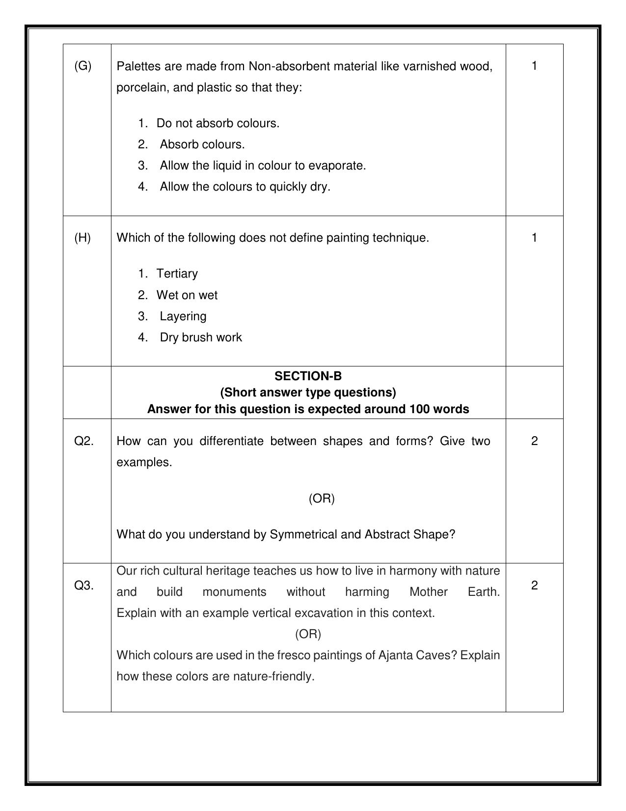 CBSE Class 10 Painting Sample Paper 2025 - Page 3