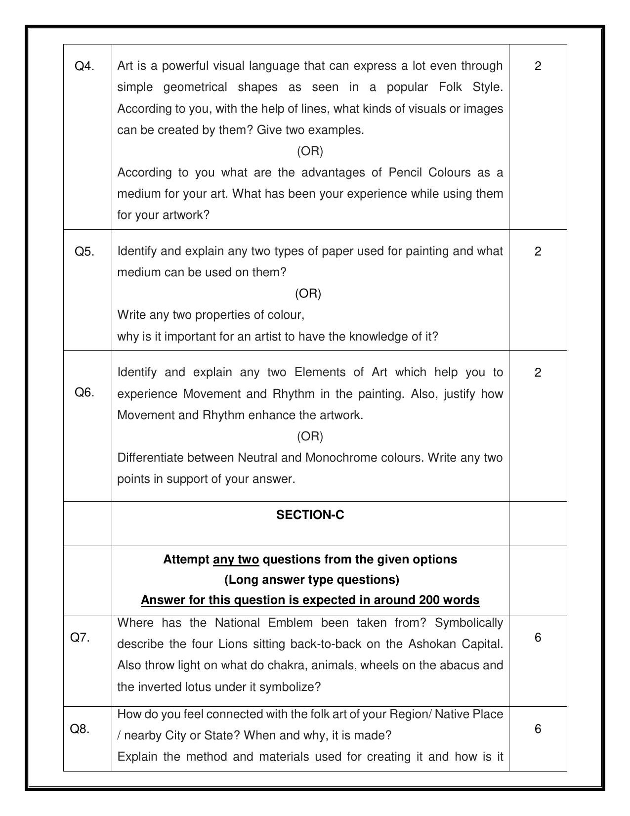 CBSE Class 10 Painting Sample Paper 2025 - Page 4