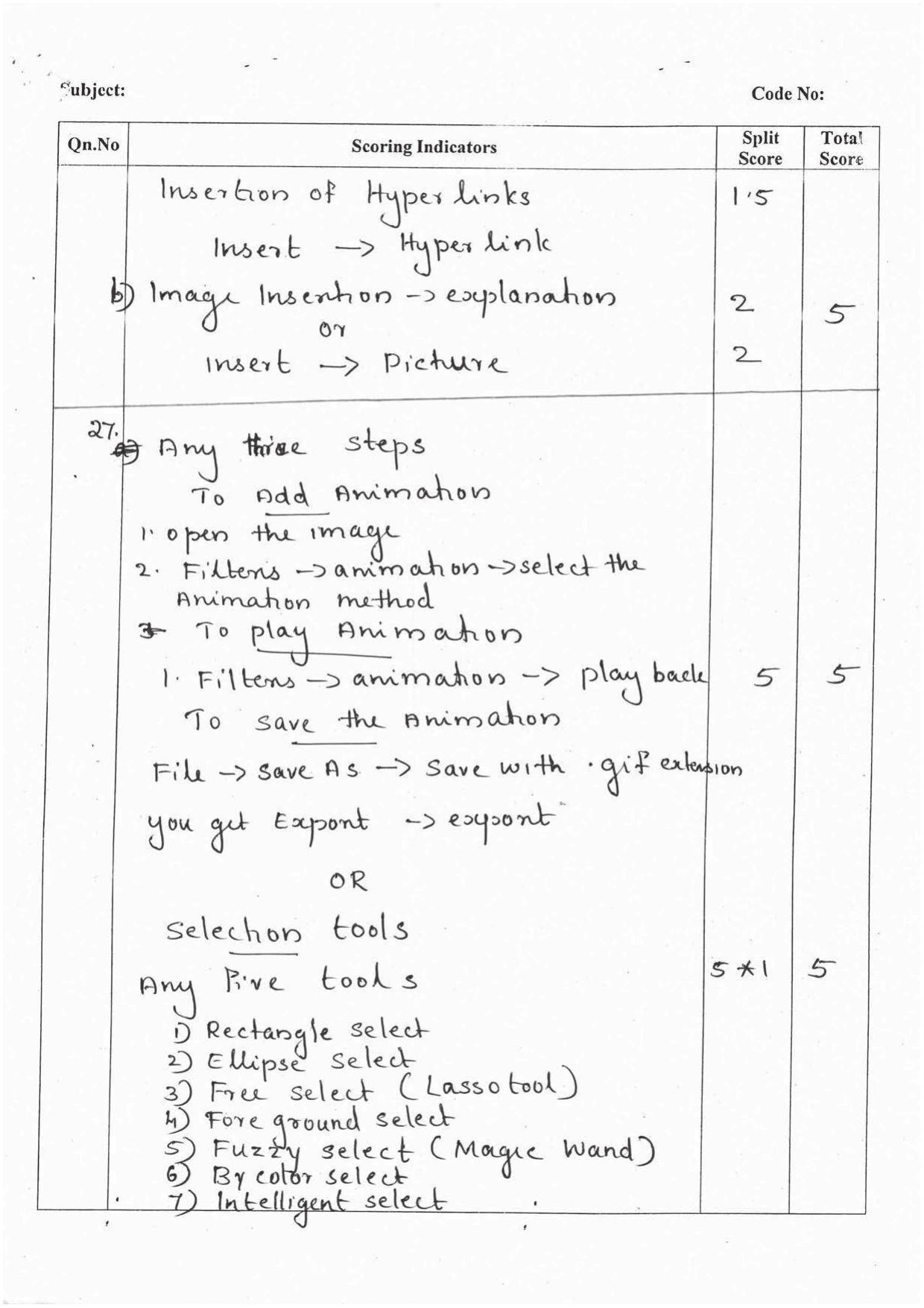 Kerala Plus One 2016 Computer Application (Humanities) Answer Key - Page 5