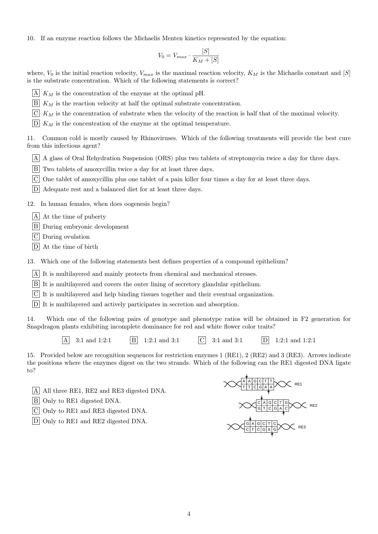 IISER Aptitude Test 2017 English Question Paper - Page 2