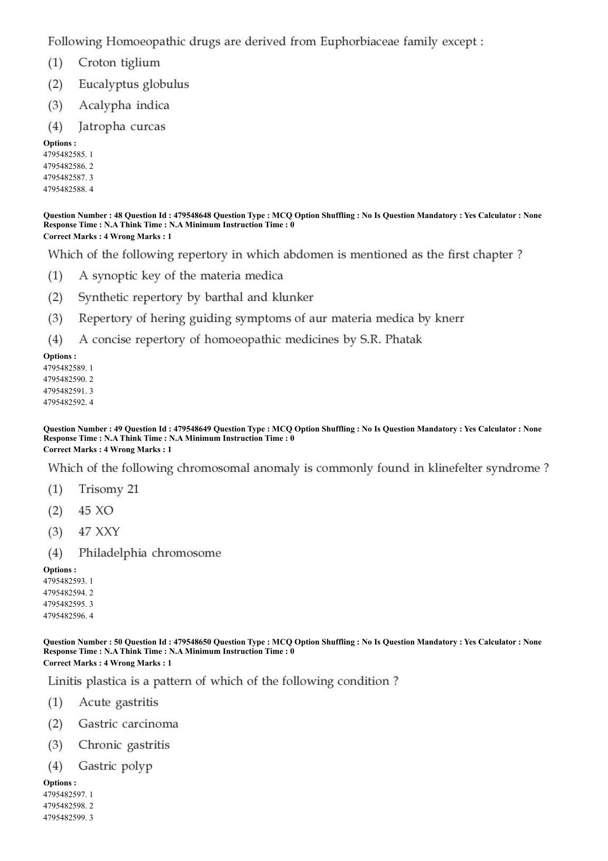 AIAPGET 2023 Homeopathy Question Paper - Page 19