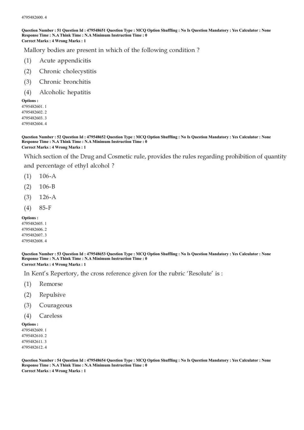 AIAPGET 2023 Homeopathy Question Paper - Page 20