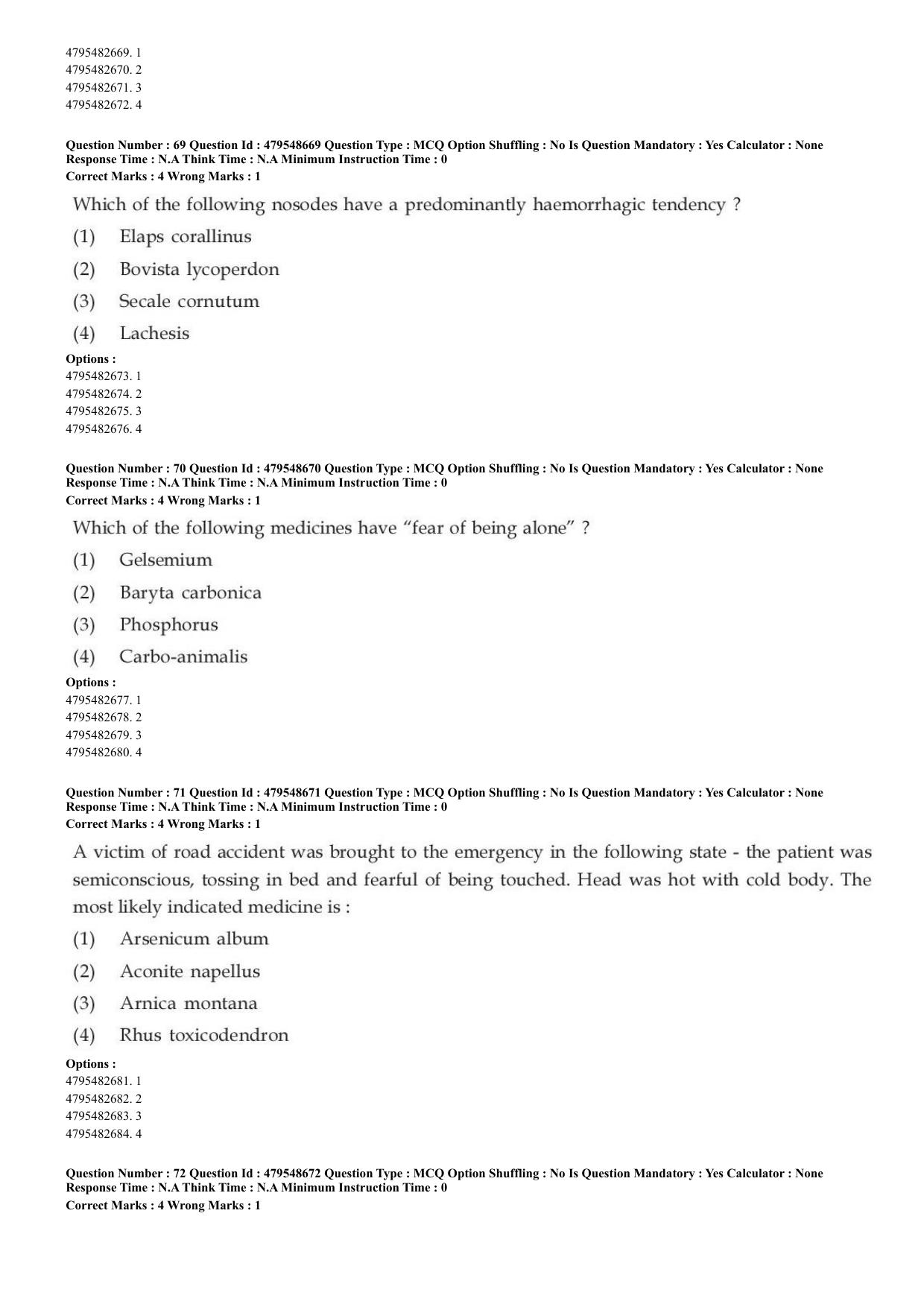 AIAPGET 2023 Homeopathy Question Paper - Page 26