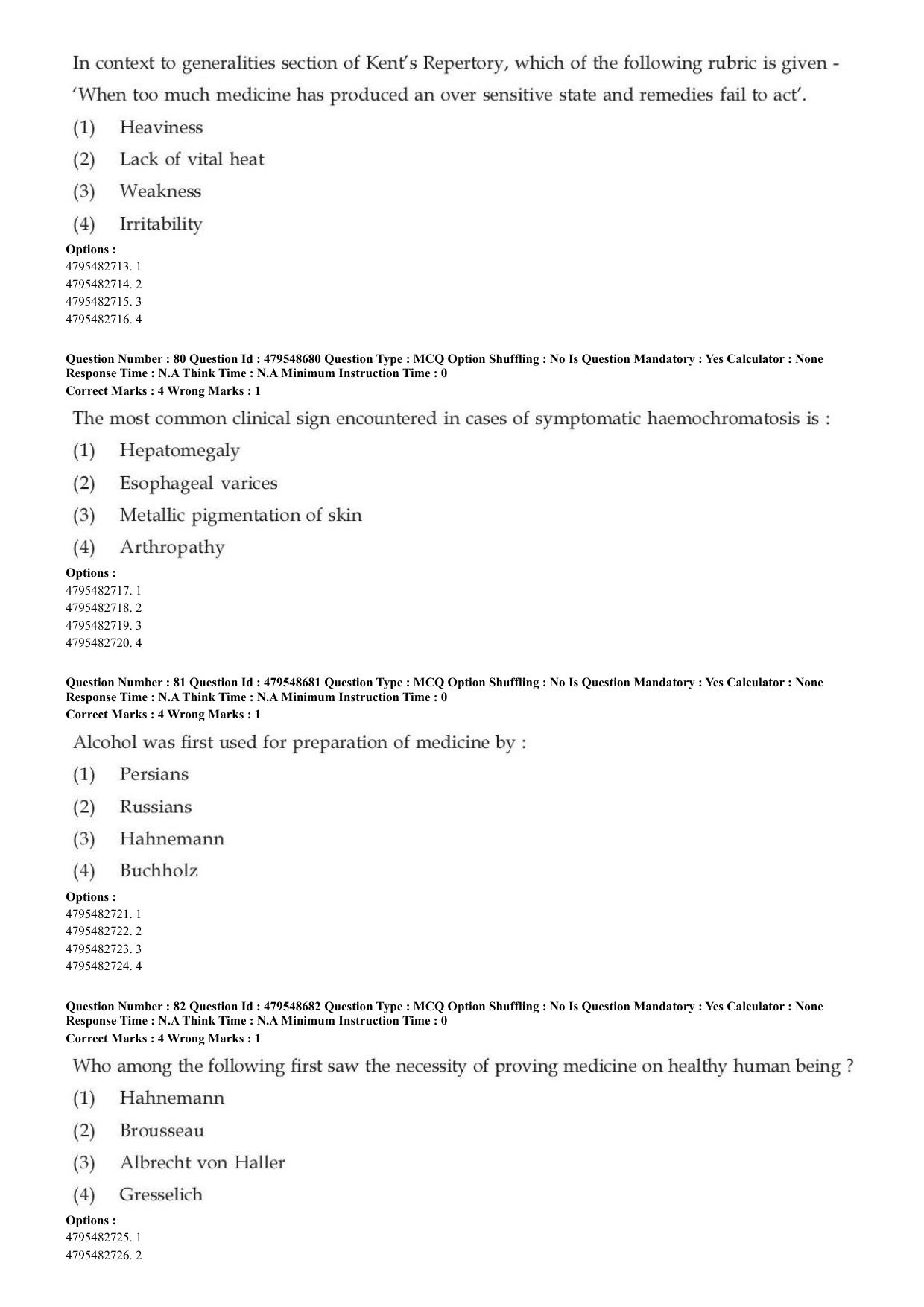AIAPGET 2023 Homeopathy Question Paper - Page 29