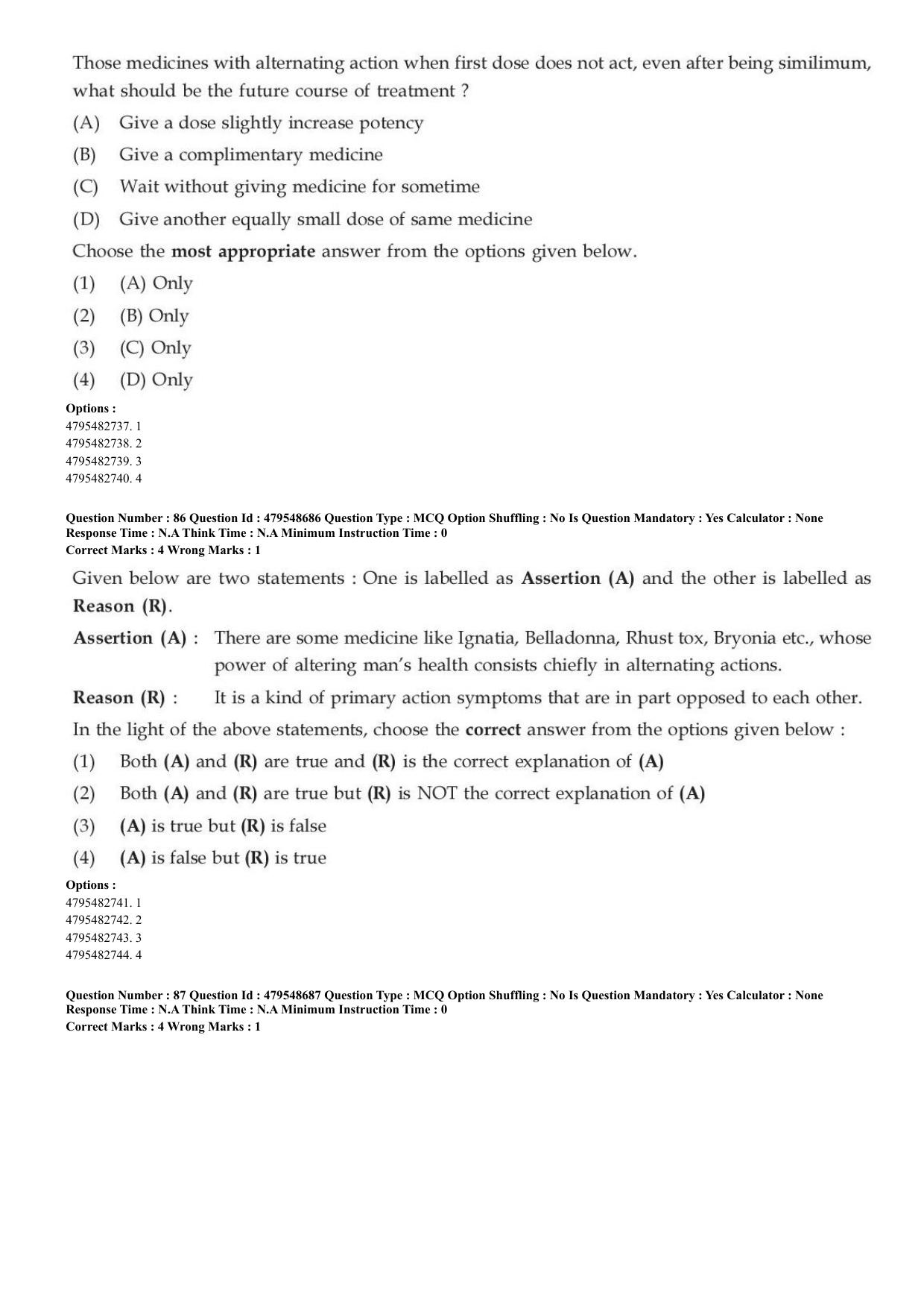 AIAPGET 2023 Homeopathy Question Paper - Page 31