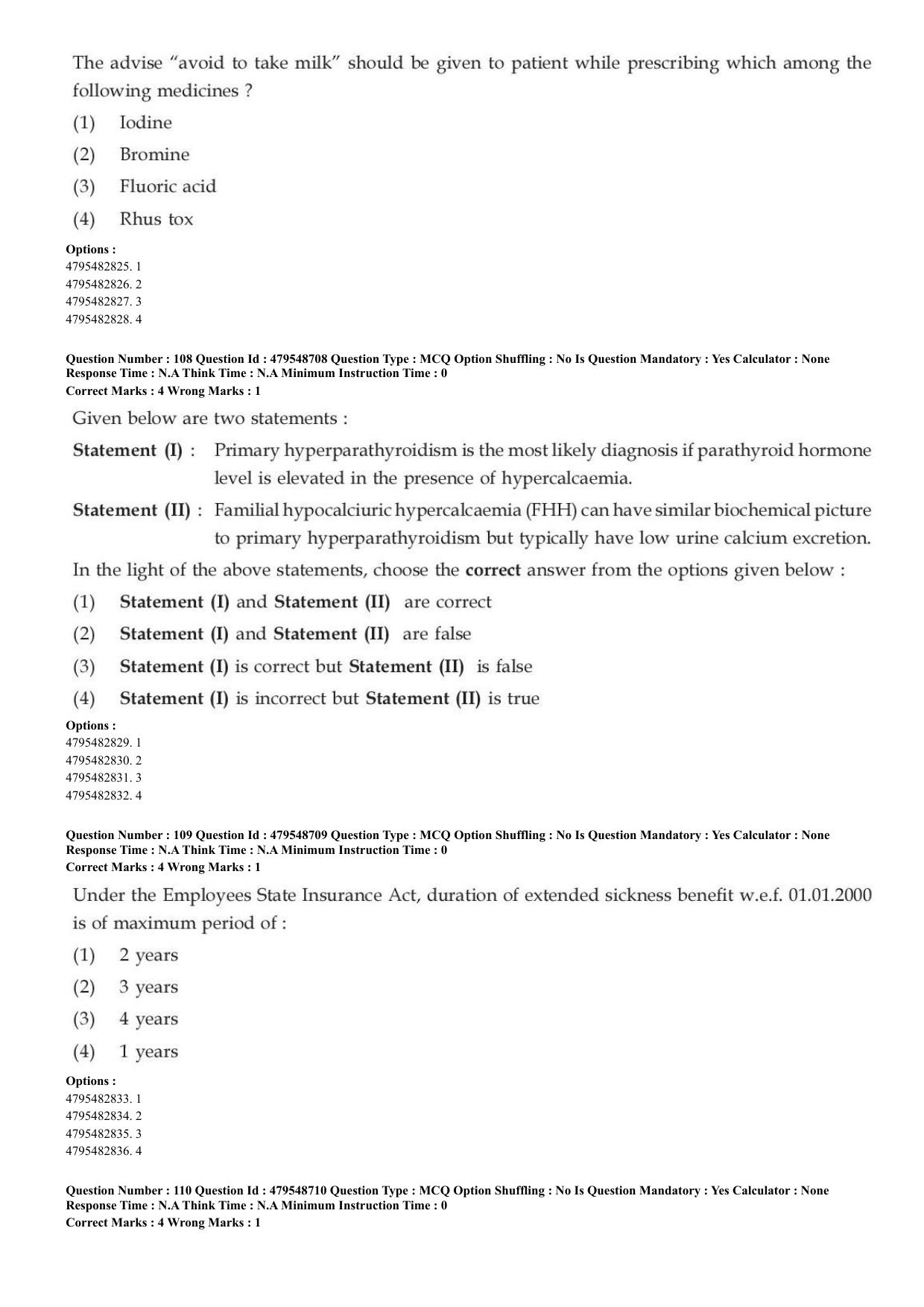 AIAPGET 2023 Homeopathy Question Paper - Page 40