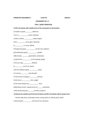 CBSE Worksheets for Class 8 English Assignment 59