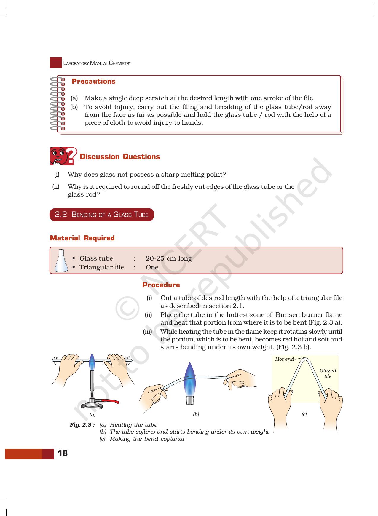 NCERT Laboratory Manuals for Class XI Chemistry - Unit-2 Basic Laboratory Techniques - Page 3
