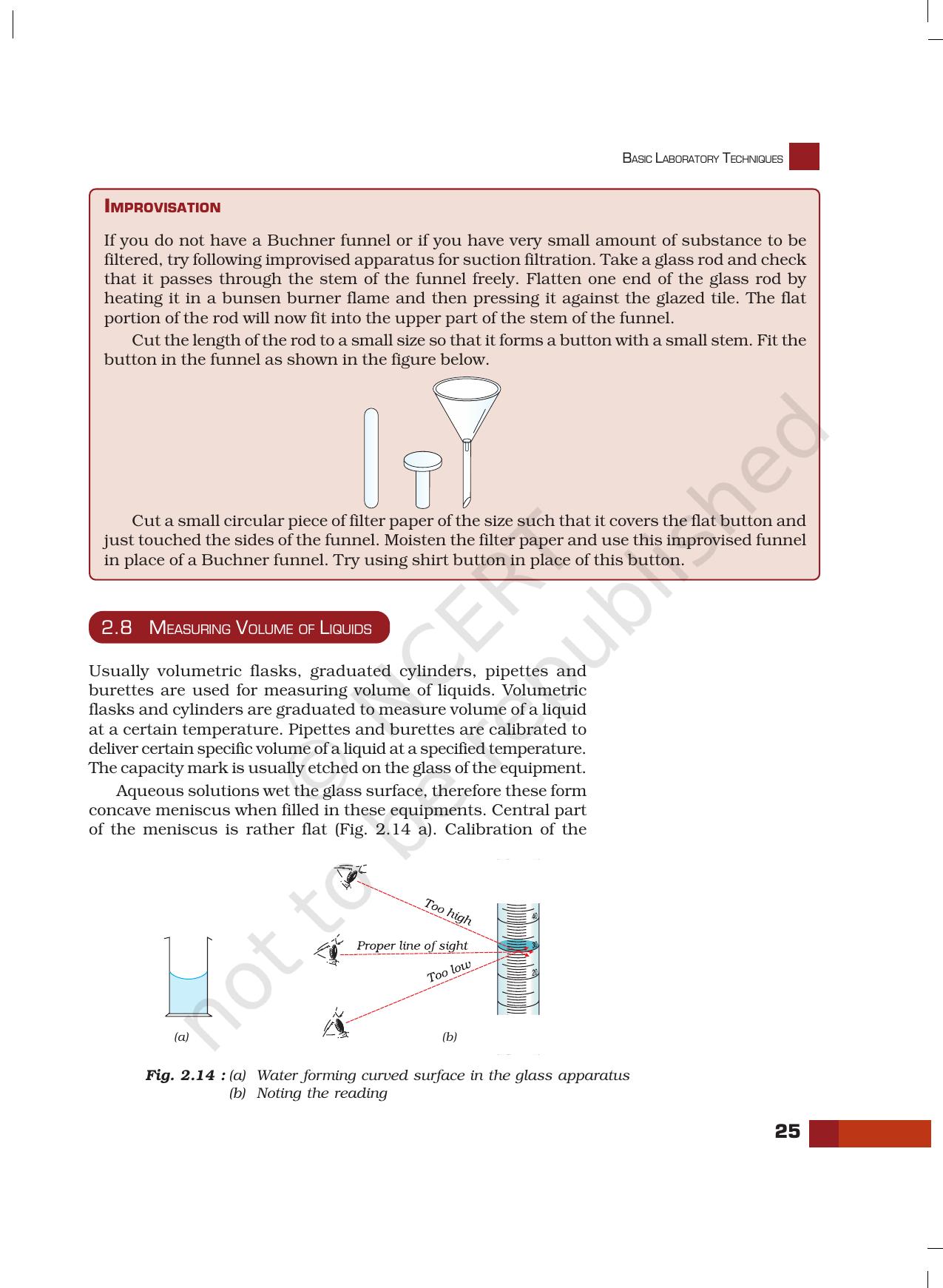 NCERT Laboratory Manuals for Class XI Chemistry - Unit-2 Basic Laboratory Techniques - Page 10