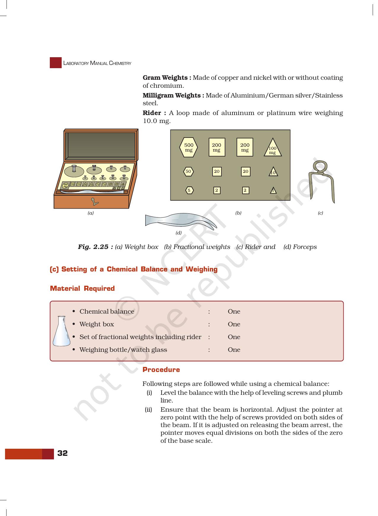 NCERT Laboratory Manuals for Class XI Chemistry - Unit-2 Basic Laboratory Techniques - Page 17