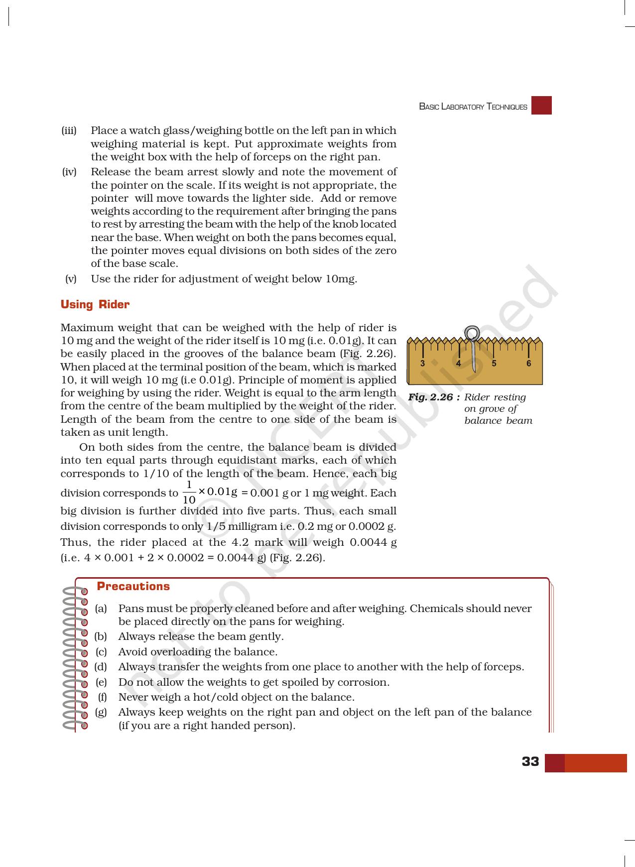 NCERT Laboratory Manuals for Class XI Chemistry - Unit-2 Basic Laboratory Techniques - Page 18