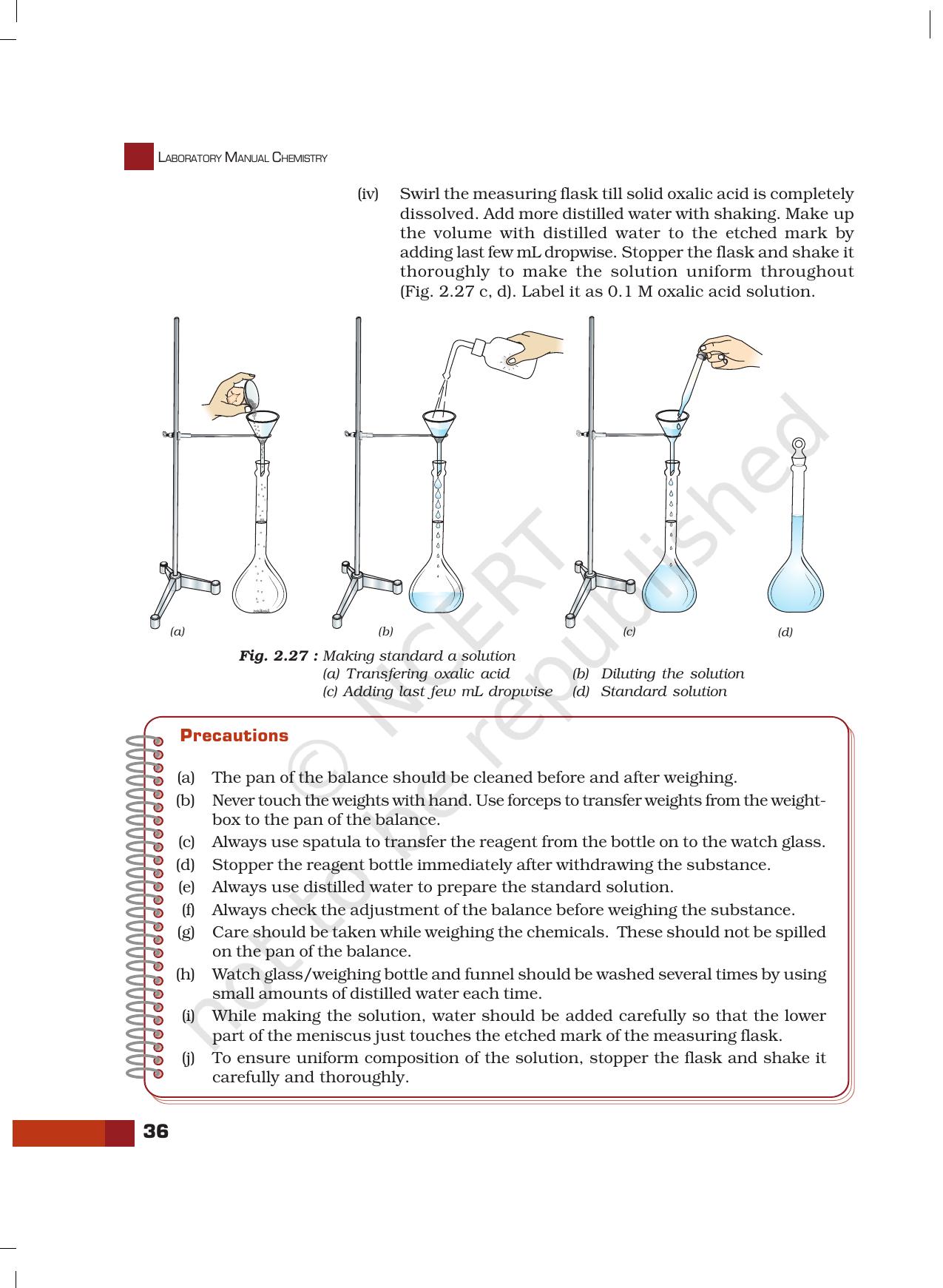 NCERT Laboratory Manuals for Class XI Chemistry - Unit-2 Basic Laboratory Techniques - Page 21