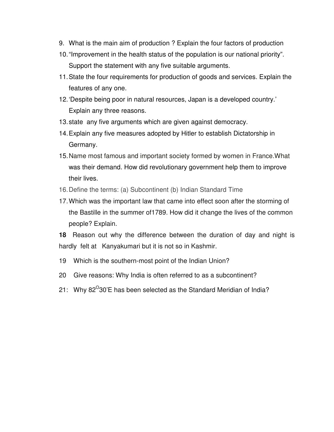 CBSE Worksheets for Class 9 Social Science Assignment 4 - Page 6