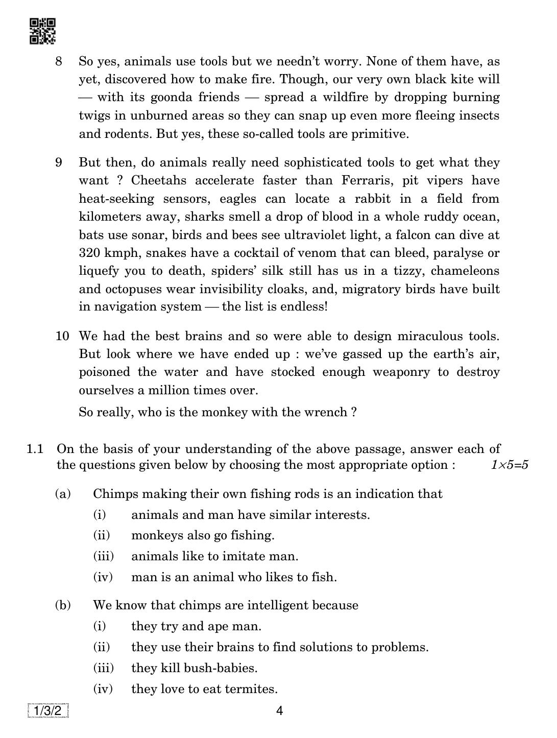 CBSE Class 12 1-3-2 English Core 2019 Question Paper - Page 4