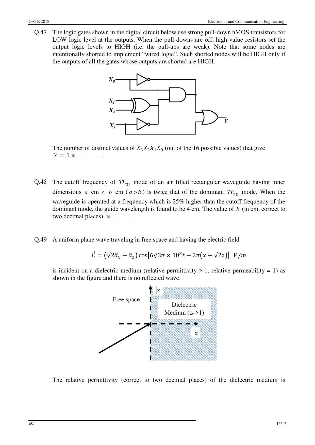 GATE 2018 Electronics and Communication Engineering (EC) Question Paper with Answer Key - Page 18