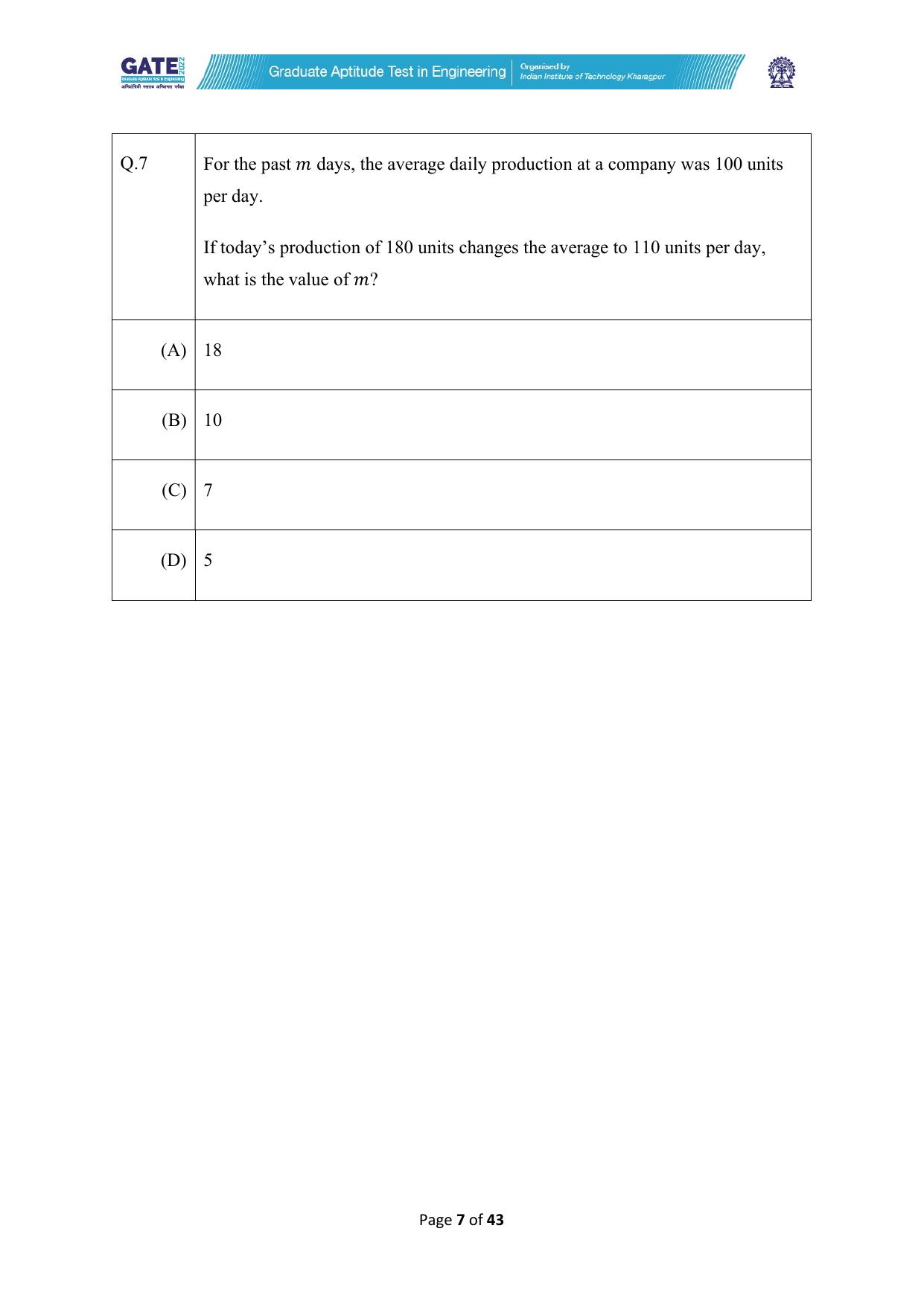 GATE 2022 Geomatics Engineering (GE) Question Paper - Page 7