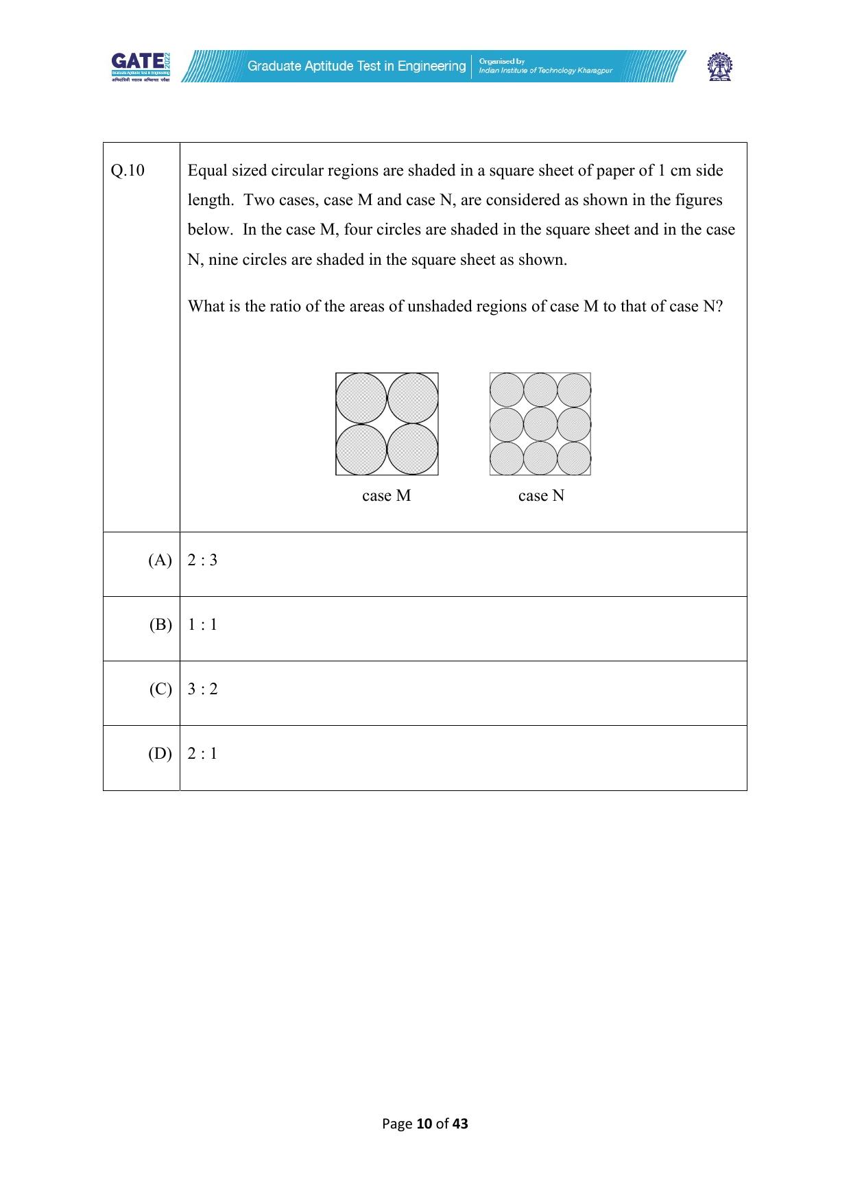 GATE 2022 Geomatics Engineering (GE) Question Paper - Page 10