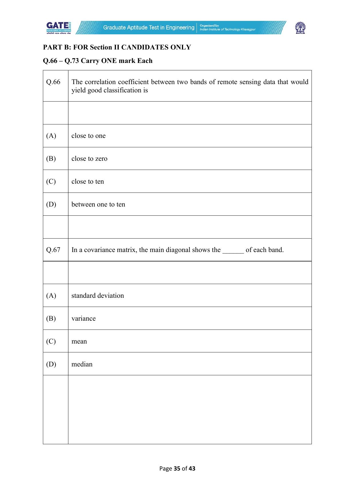 GATE 2022 Geomatics Engineering (GE) Question Paper - Page 35