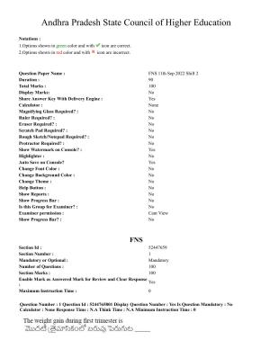 AP PGCET 2022 FNS Question Paper with Answer Key