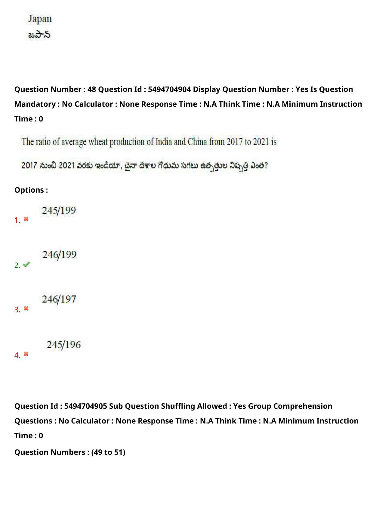 AP ICET 2022 Shift - 1 Question Paper with key - Page 40