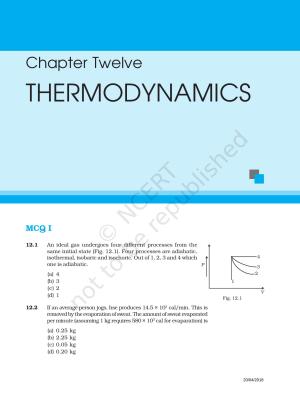 NCERT Exemplar Book for Class 11 Physics: Chapter 11 Thermodynamics