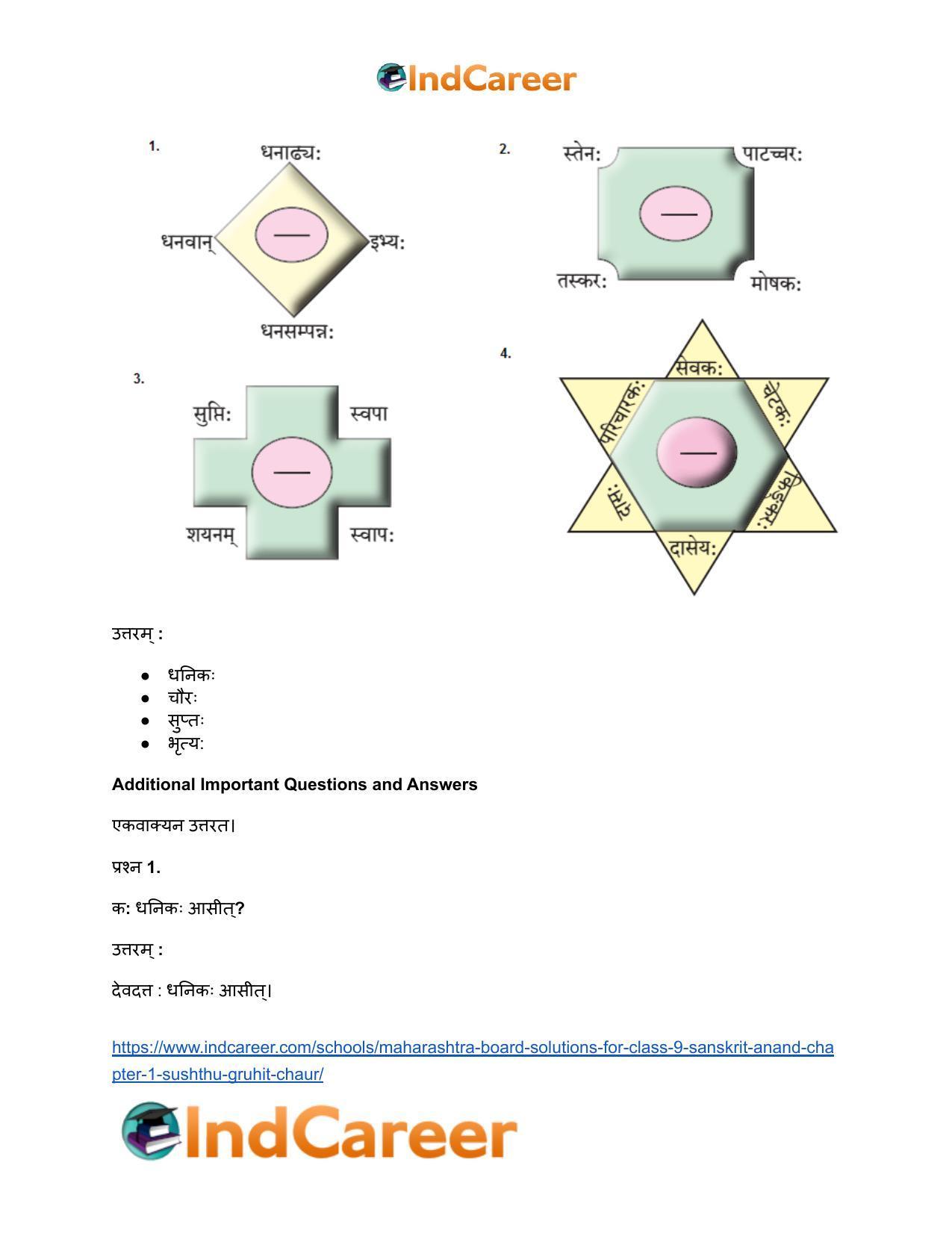 Maharashtra Board Solutions for Class 9- Sanskrit Anand: Chapter 1- सुष्ठु गृहीतः चौरः - Page 7