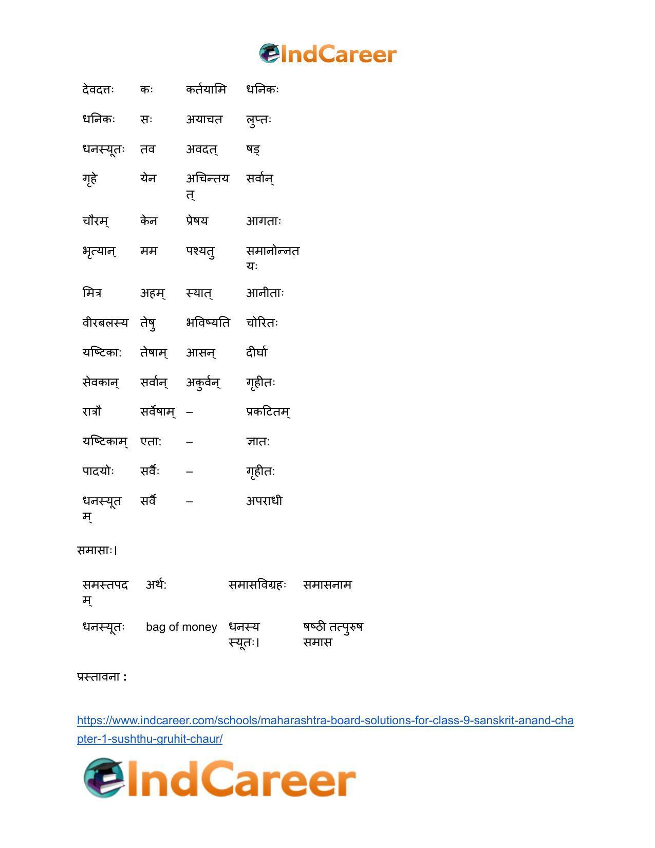 Maharashtra Board Solutions for Class 9- Sanskrit Anand: Chapter 1- सुष्ठु गृहीतः चौरः - Page 16