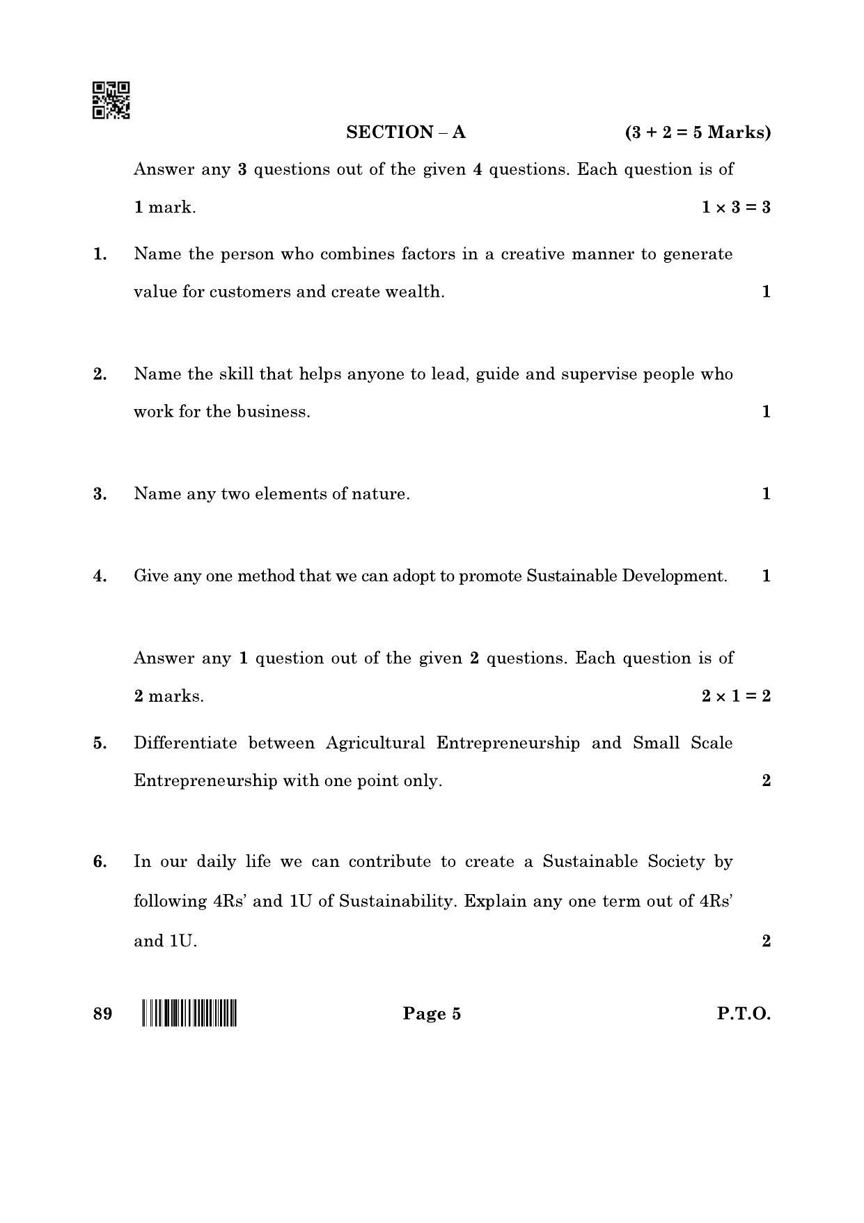 CBSE Class 10 89 Information Technology 2022 Question Paper - Page 5