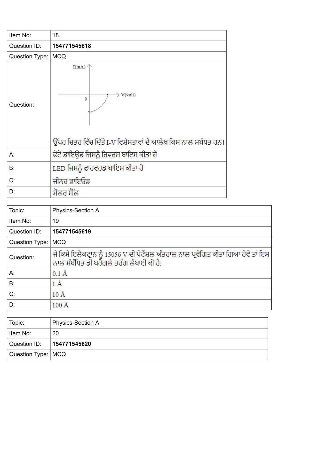 JEE Mains 2022: BTech Punjabi (Shift 2) 30-07-2022 Question Paper - Page 8