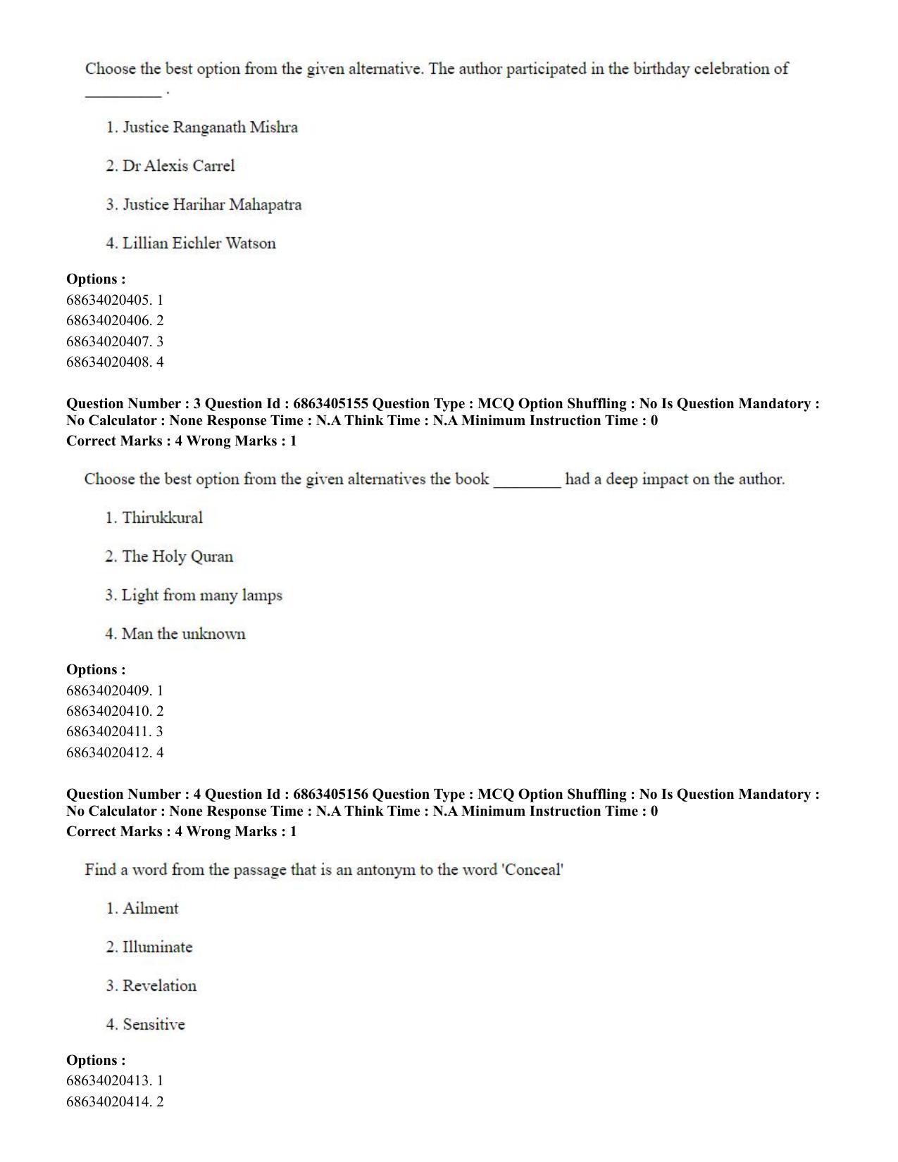 CUET PG 2023: LAQP27 – Odia - Shift 1 (5-06-2023) Question Paper - Page 3