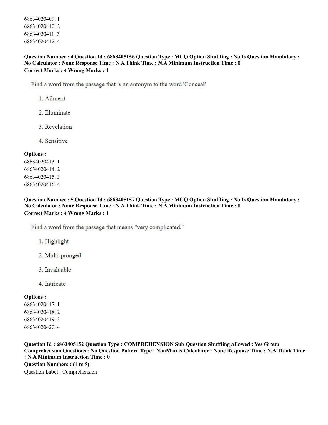 CUET PG 2023: LAQP27 – Odia - Shift 1 (5-06-2023) Question Paper - Page 6