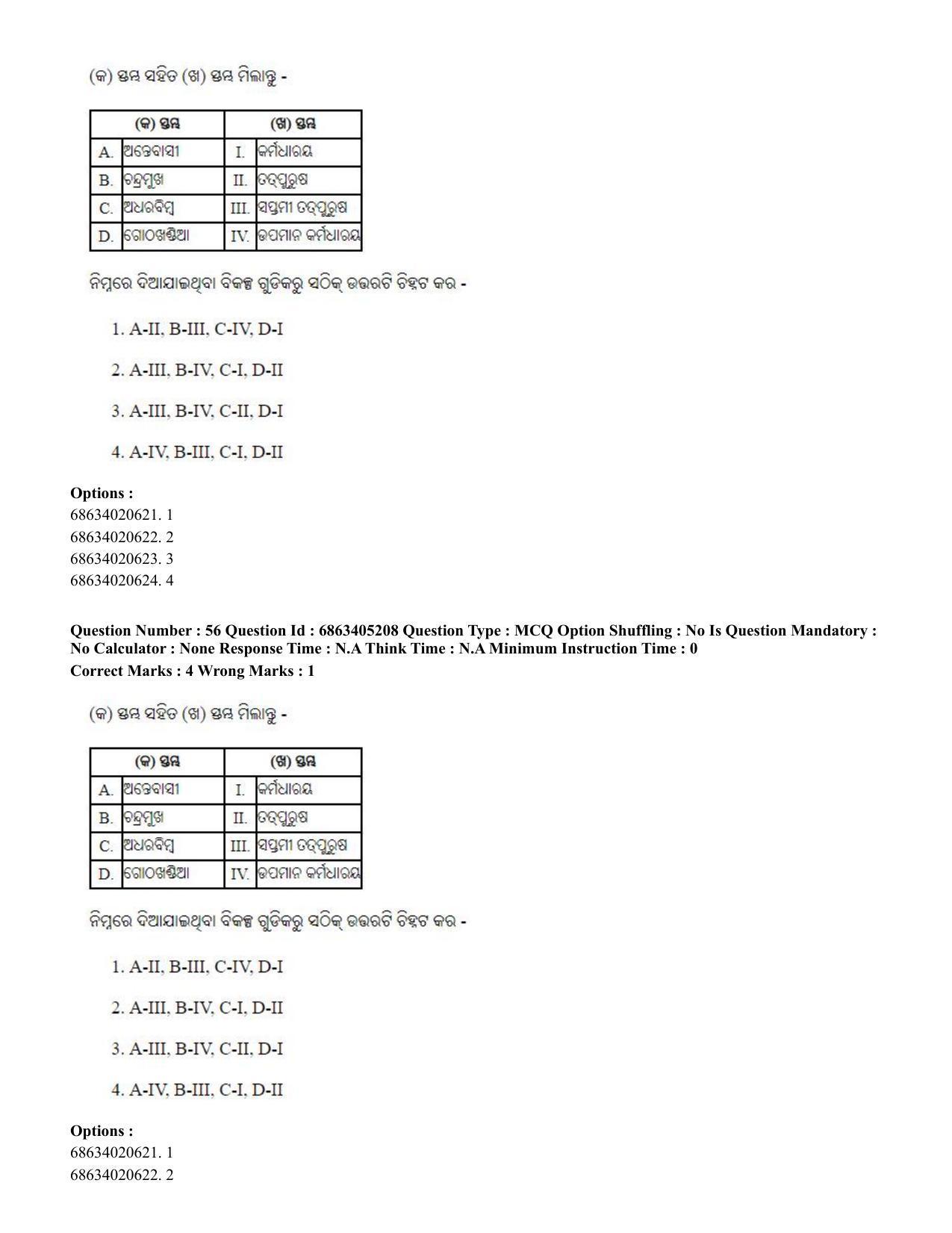 CUET PG 2023: LAQP27 – Odia - Shift 1 (5-06-2023) Question Paper - Page 85