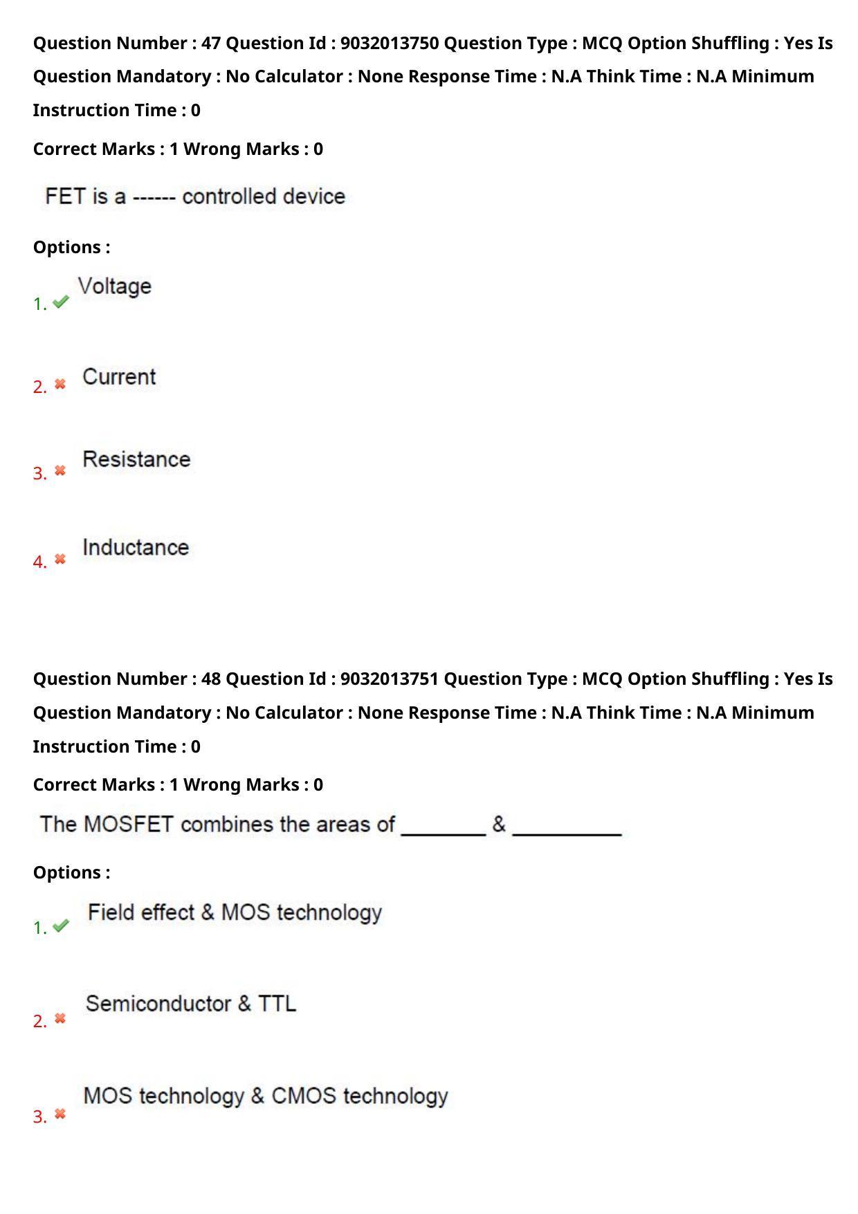 TS CPGET 2022 M.Sc Electronics Question Paper with Answer Key - Page 28