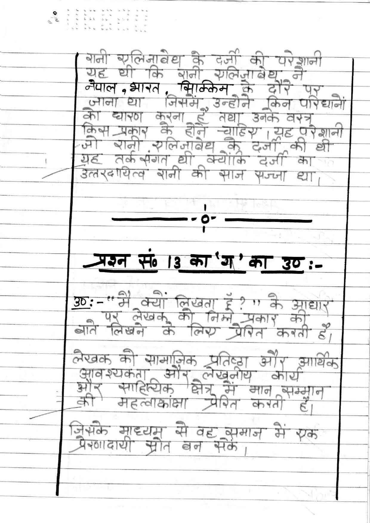 UBSE Class 10 Hindi 2020 Toppers Answer Sheet - Page 20