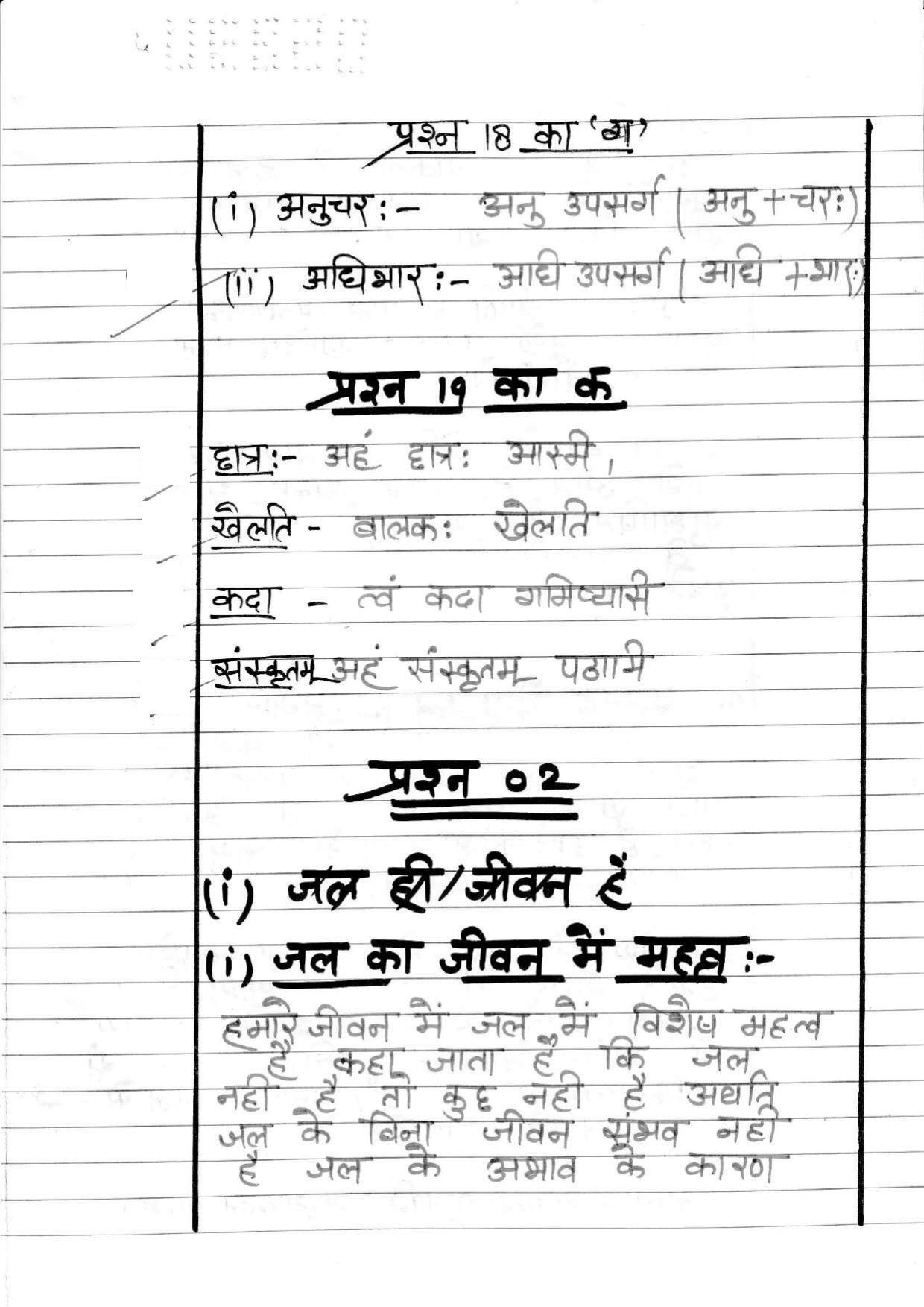 UBSE Class 10 Hindi 2020 Toppers Answer Sheet - Page 24
