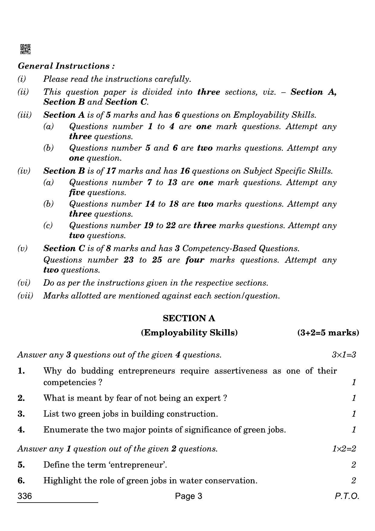 CBSE Class 12 336 Marketing 2022 Compartment Question Paper - Page 3