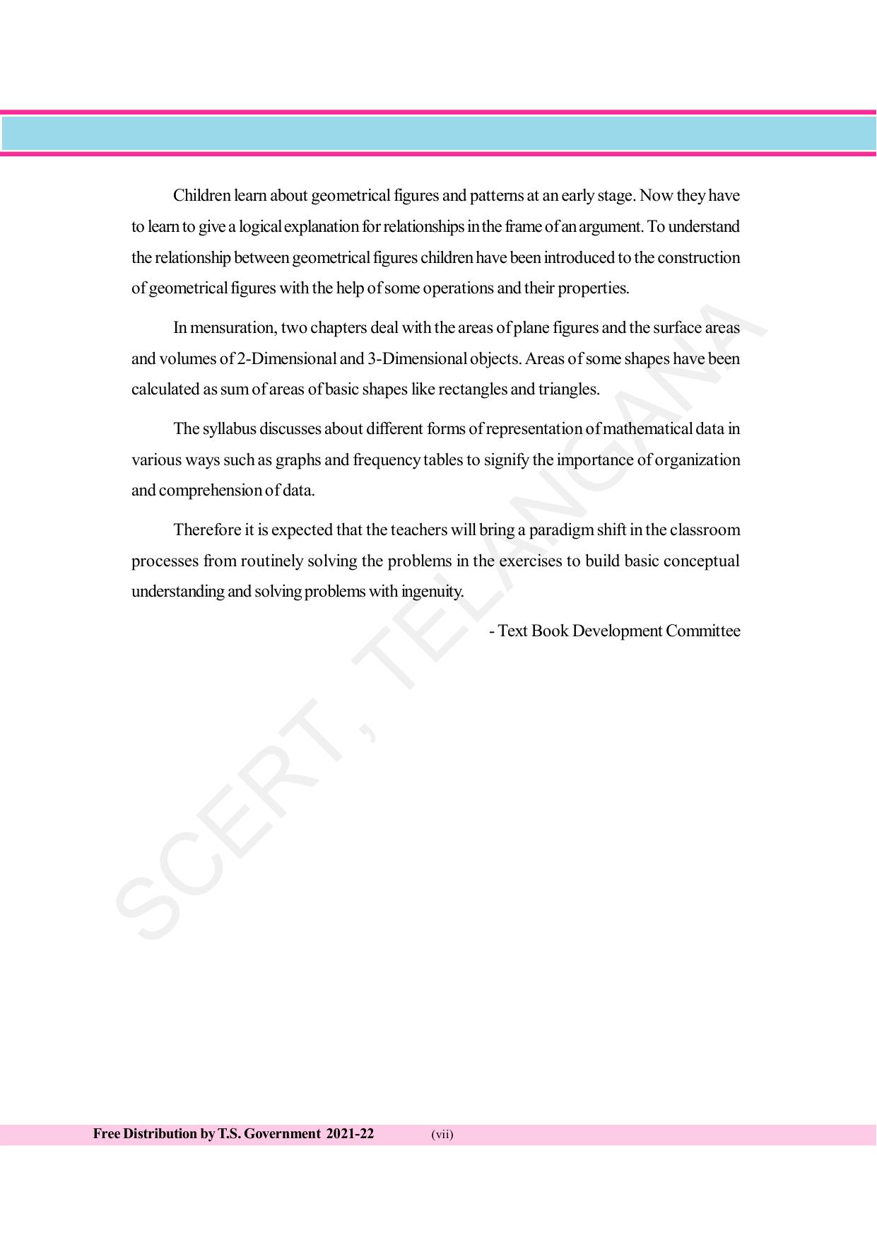 TS SCERT Class 8 Maths (English Medium) Text Book - Page 9