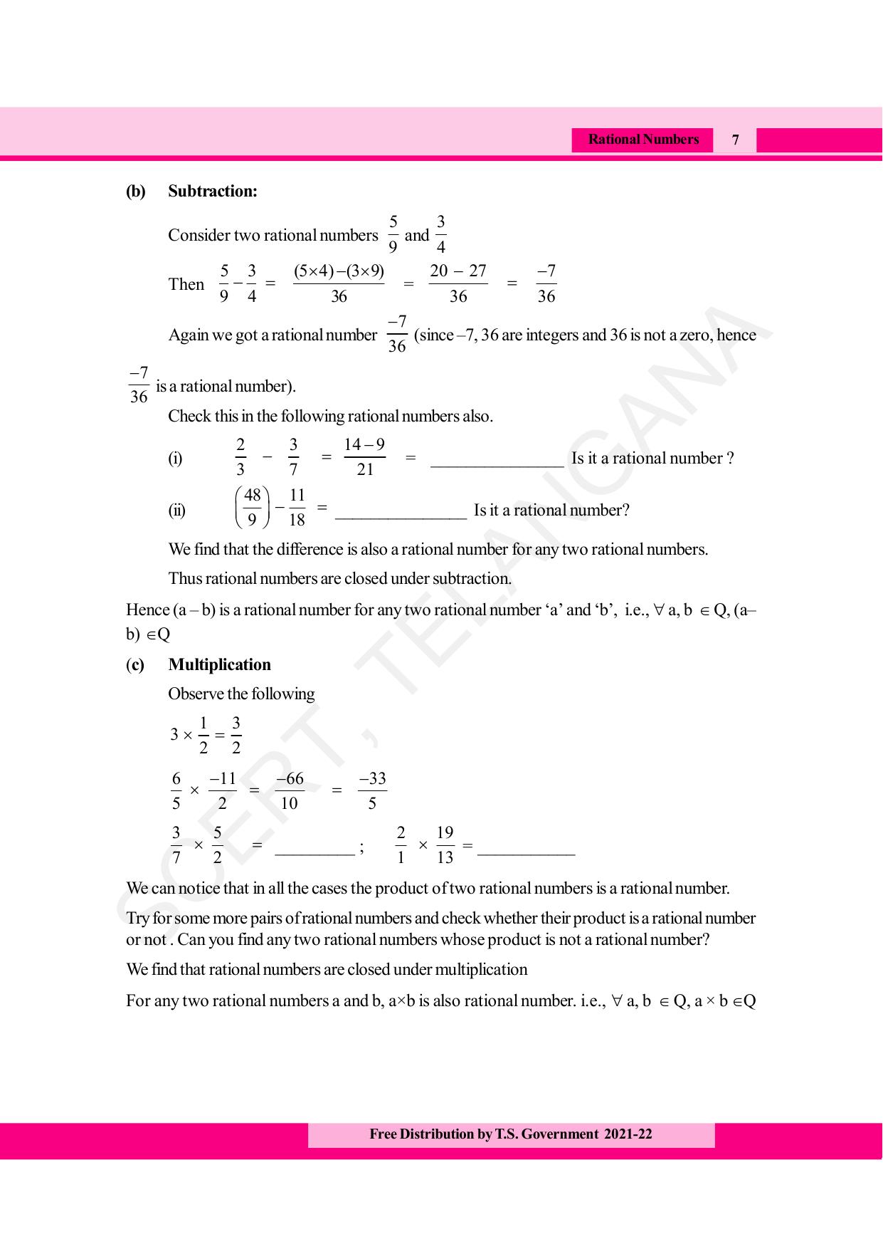 TS SCERT Class 8 Maths (English Medium) Text Book - Page 19