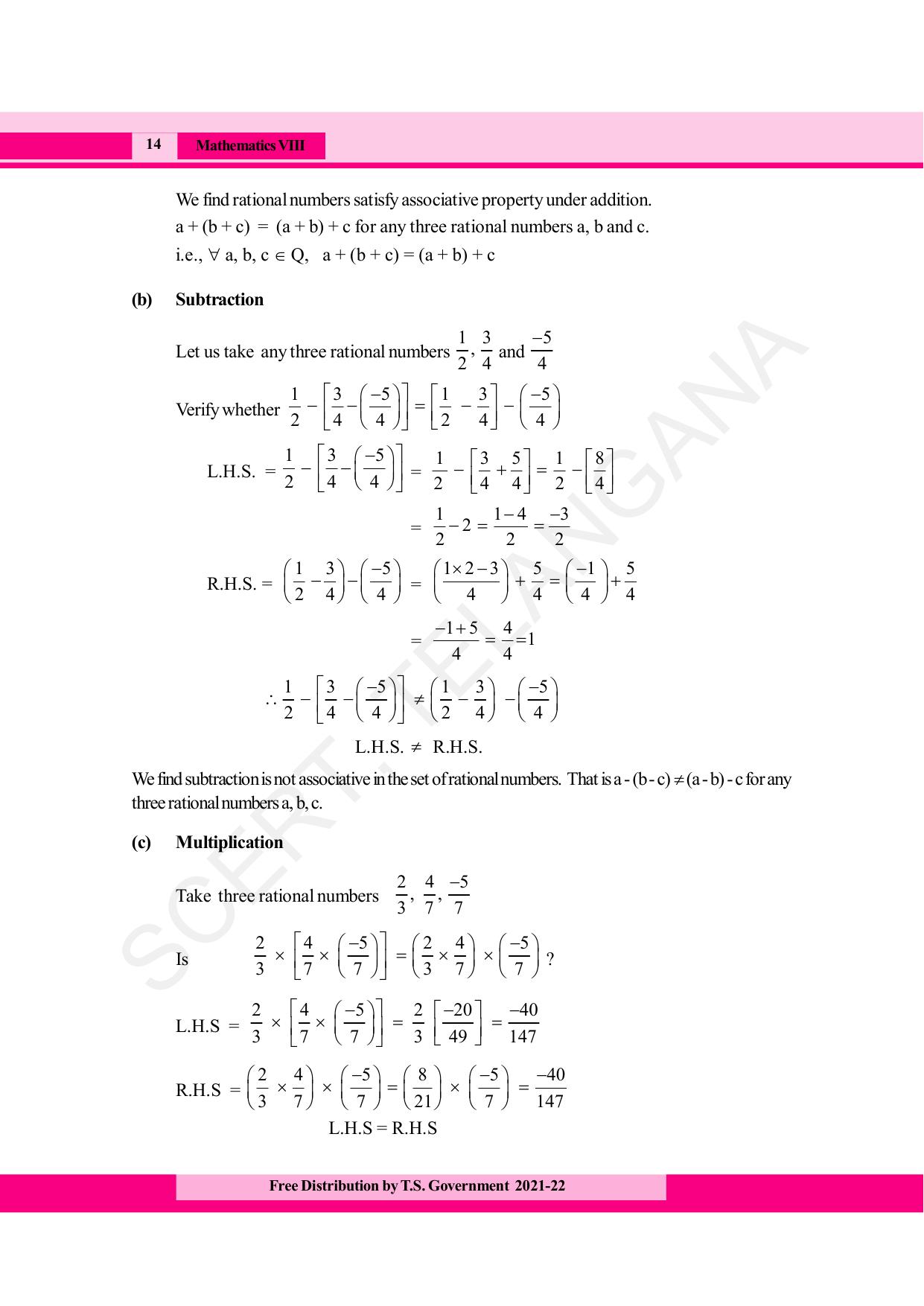 TS SCERT Class 8 Maths (English Medium) Text Book - Page 26