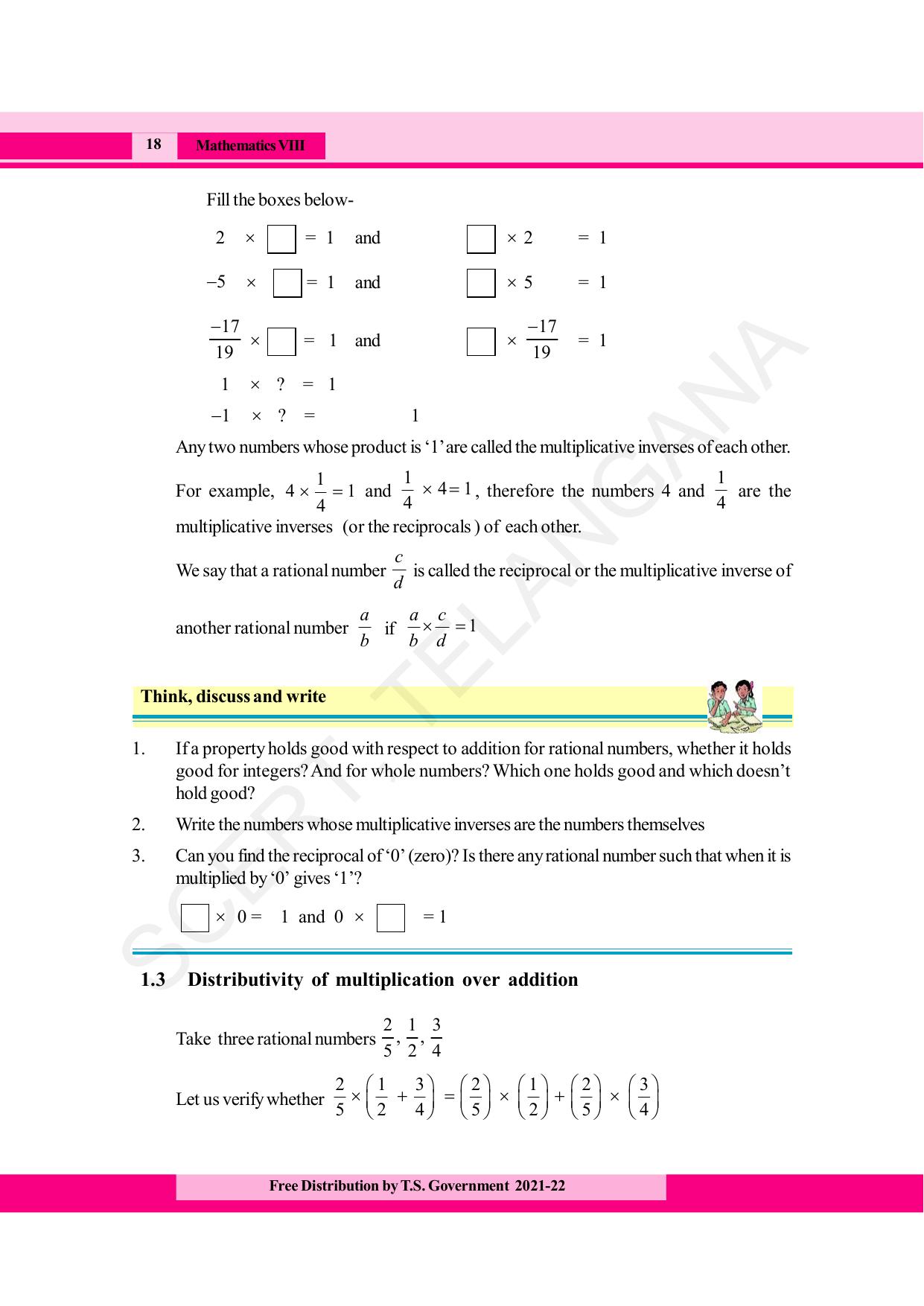 TS SCERT Class 8 Maths (English Medium) Text Book - Page 30