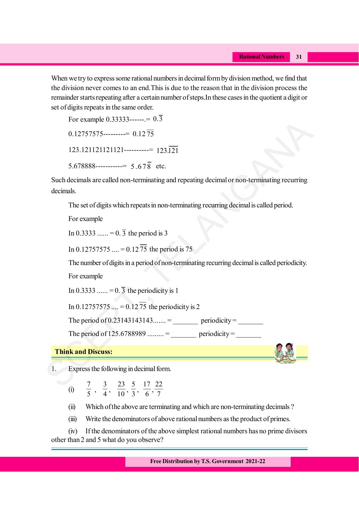 TS SCERT Class 8 Maths (English Medium) Text Book - Page 43