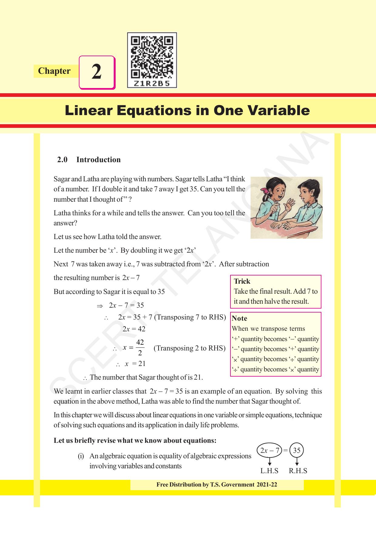 TS SCERT Class 8 Maths (English Medium) Text Book - Page 49