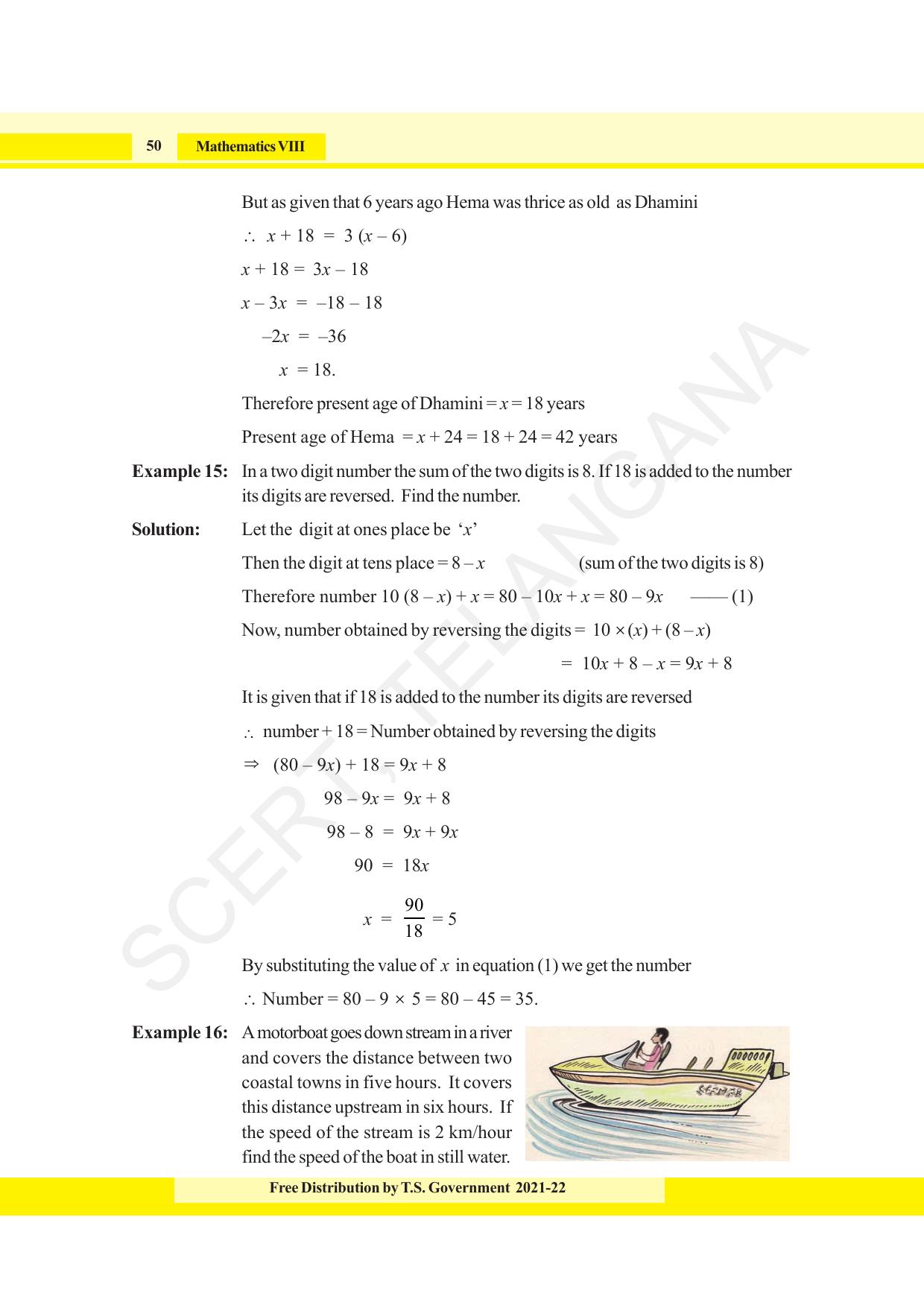 TS SCERT Class 8 Maths (English Medium) Text Book - Page 62