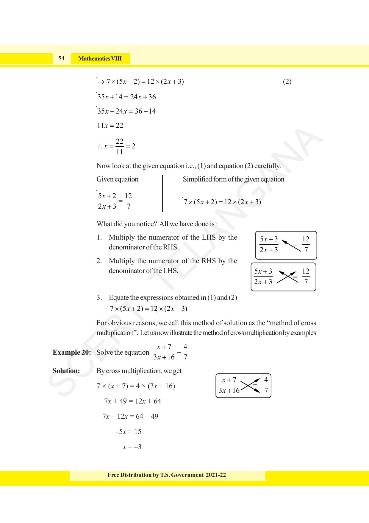 TS SCERT Class 8 Maths (English Medium) Text Book - Page 66