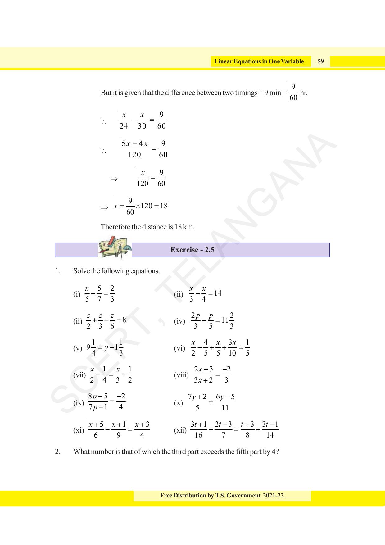 TS SCERT Class 8 Maths (English Medium) Text Book - Page 71